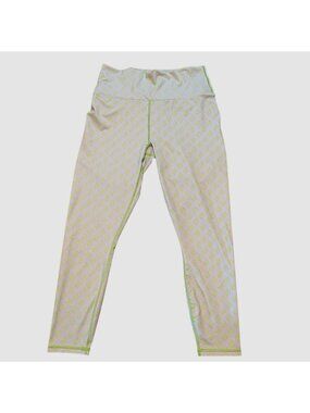 PowerHold By Fabletics Womens Limeade Logo Slice 7/8 Leggings-Gray-M-GUC
